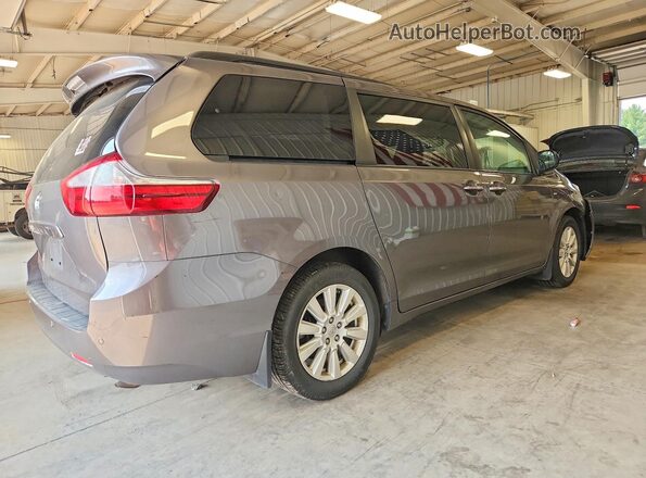 5TDDZ3DC4HS161019 2017 TOYOTA SIENNA Gray Задня права чверть