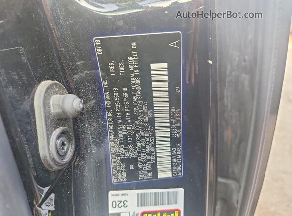 5TDDZ3DC5KS211577 2019 TOYOTA SIENNA Black VIN sticker view