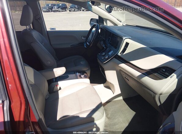 5TDDZ3DCXHS151868 2017 TOYOTA SIENNA Красный Вид салона спереди