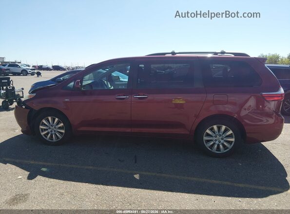 5TDDZ3DCXHS151868 2017 TOYOTA SIENNA Красный Панорамный вид салона 360°