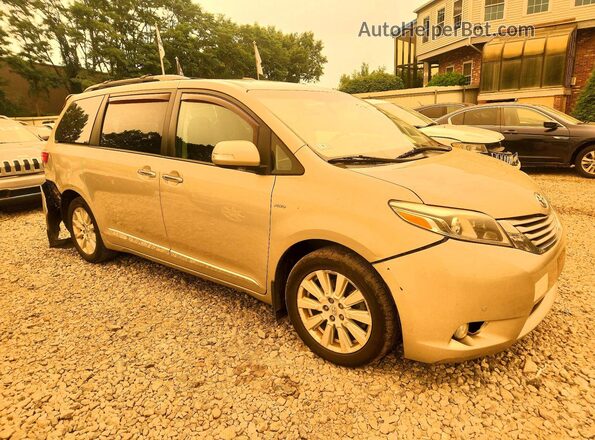 5TDDZ3DCXHS152874 2017 TOYOTA SIENNA Tan Przód prawy
