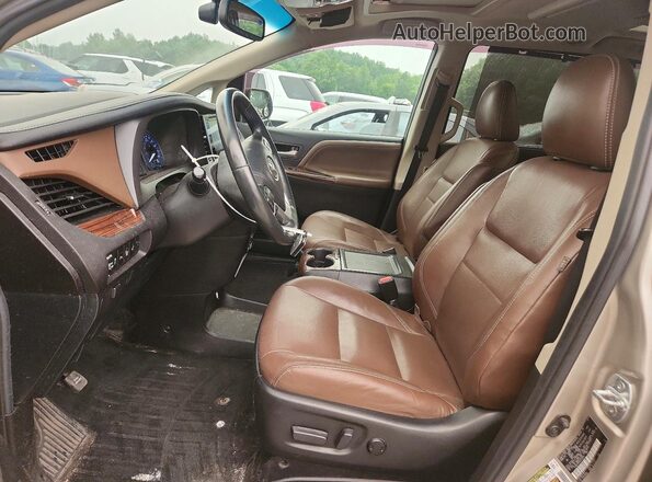 5TDDZ3DCXHS152874 2017 TOYOTA SIENNA Tan Widok wnętrza z przodu