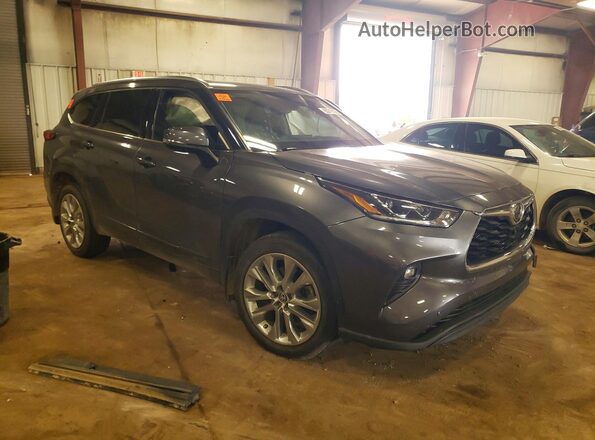 5TDDZRBH1LS018393 2020 TOYOTA HIGHLANDER Gray Front right