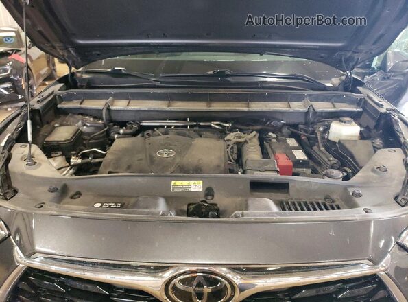 5TDDZRBH1LS018393 2020 TOYOTA HIGHLANDER Gray Engine compartment view