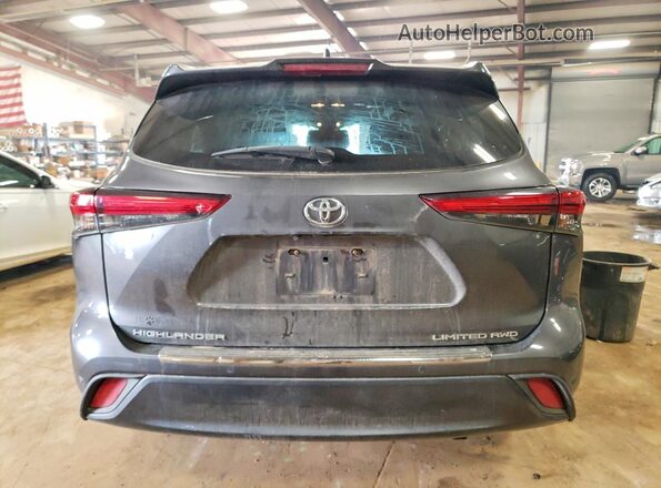 5TDDZRBH1LS018393 2020 TOYOTA HIGHLANDER Gray Rear view