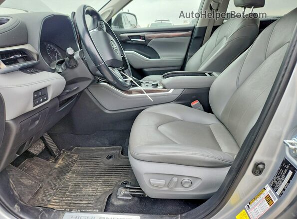 5TDDZRBH3LS055610 2020 TOYOTA HIGHLANDER Gray წინა სალონის ხედი