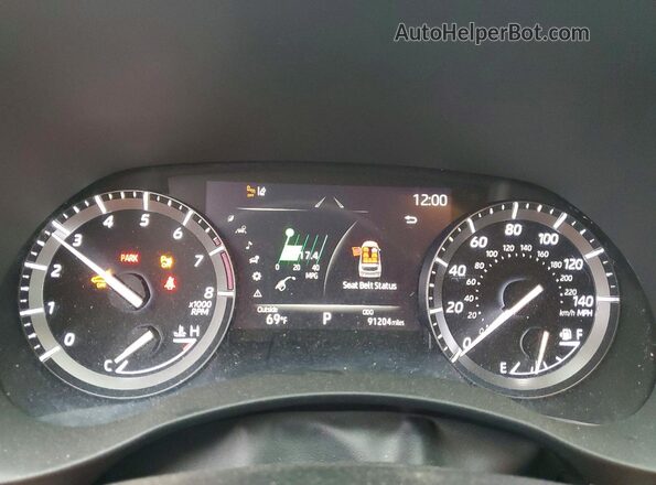 5TDDZRBH3LS055610 2020 TOYOTA HIGHLANDER Gray ხელსაწყოთა პანელის ხედი
