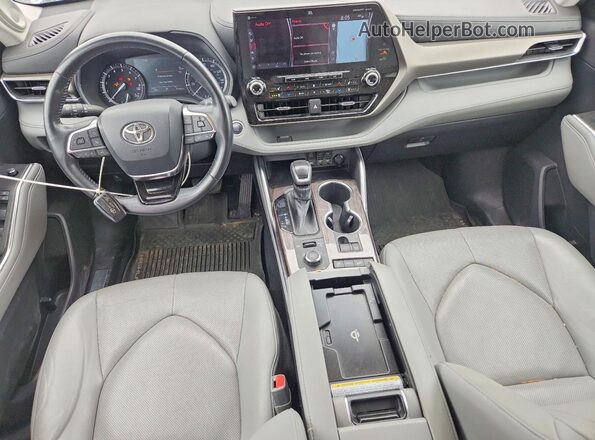 5TDDZRBH3LS055610 2020 TOYOTA HIGHLANDER Gray წინა პანელის ხედი