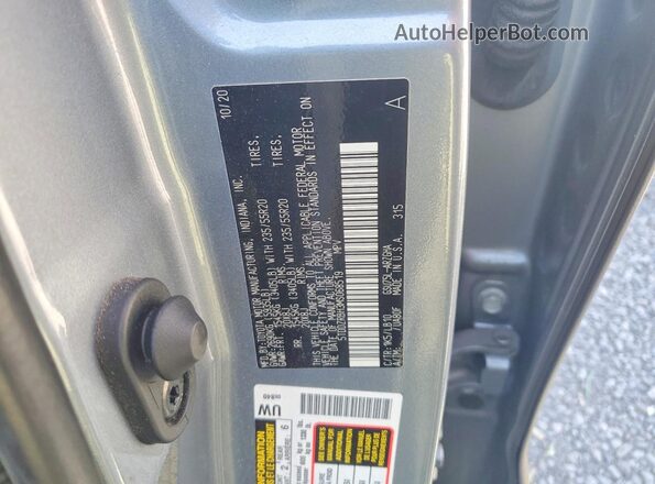 5TDDZRBH3MS068519 2021 TOYOTA HIGHLANDER Silver VIN կոդի պիտակի տեսք