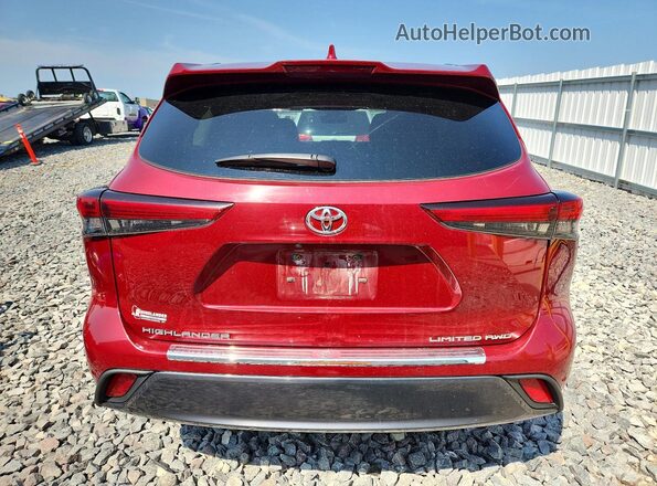5TDDZRBH5LS020258 2020 TOYOTA HIGHLANDER Red Հետևի տեսք
