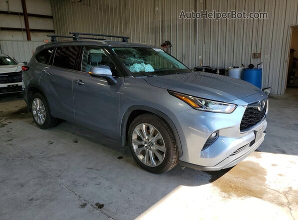 5TDDZRBH8LS015698 2020 TOYOTA HIGHLANDER Blue Front right