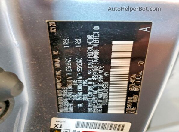 5TDDZRBH8LS015698 2020 TOYOTA HIGHLANDER Blue Engine compartment view