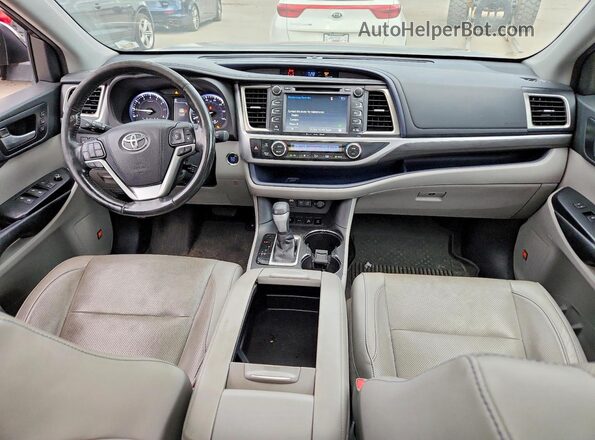 5TDDZRFH0HS405129 2017 TOYOTA HIGHLANDER Black წინა პანელის ხედი