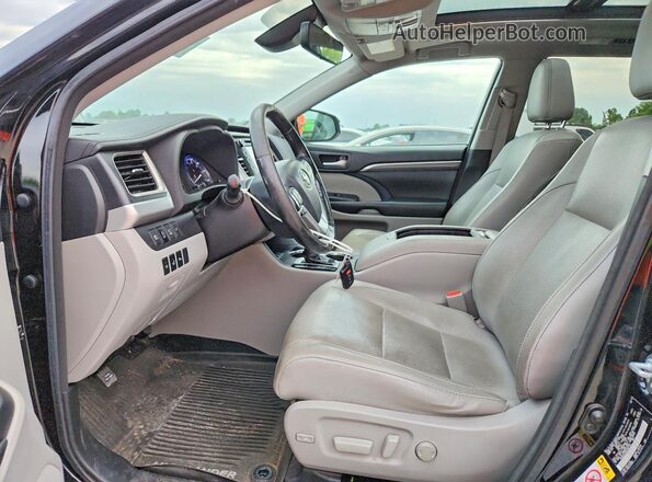 5TDDZRFH0HS405129 2017 TOYOTA HIGHLANDER Black წინა სალონის ხედი