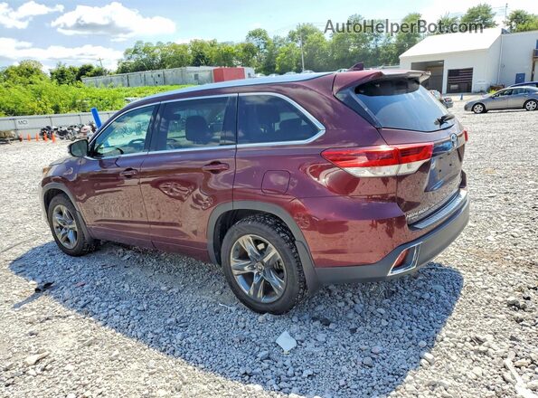 5TDDZRFH1HS367152 2017 TOYOTA HIGHLANDER Burgundy Trasero izquierdo