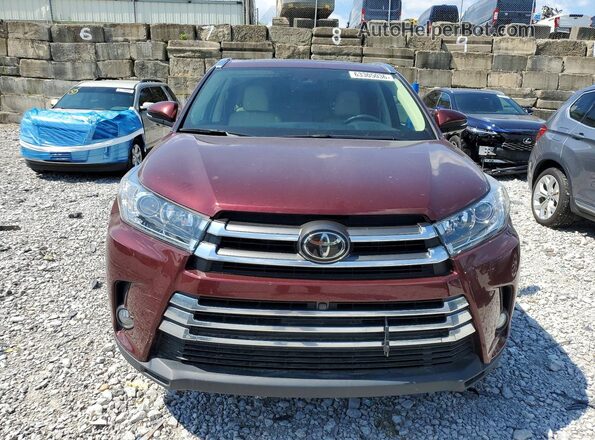5TDDZRFH1HS367152 2017 TOYOTA HIGHLANDER Burgundy Vista frontal