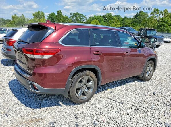 5TDDZRFH1HS367152 2017 TOYOTA HIGHLANDER Burgundy Trasero derecho