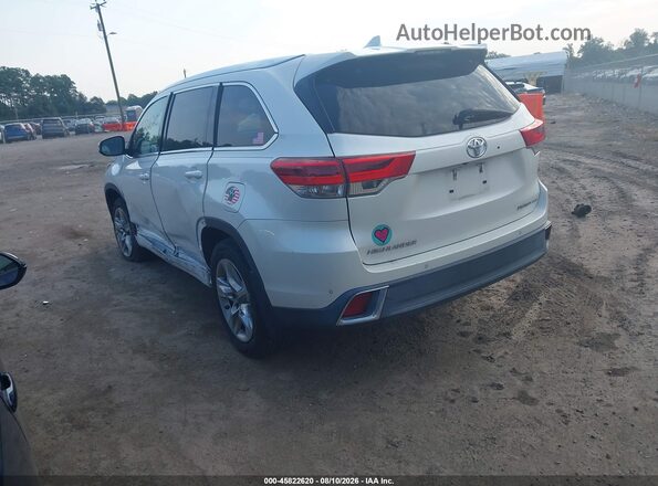 5TDDZRFH1KS950148 2019 TOYOTA HIGHLANDER White უკანა მარცხენა