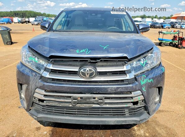 5TDDZRFH1KS993162 2019 TOYOTA HIGHLANDER Gray წინა ხედი