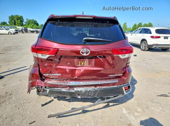 5TDDZRFH2KS711966 2019 TOYOTA HIGHLANDER Maroon Հետևի տեսք