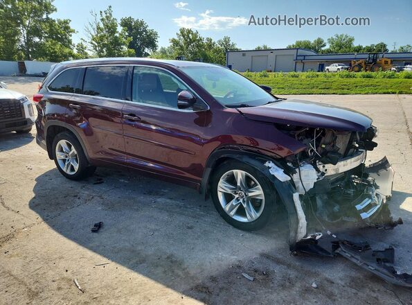 5TDDZRFH2KS711966 2019 TOYOTA HIGHLANDER Maroon Առջևի աջ