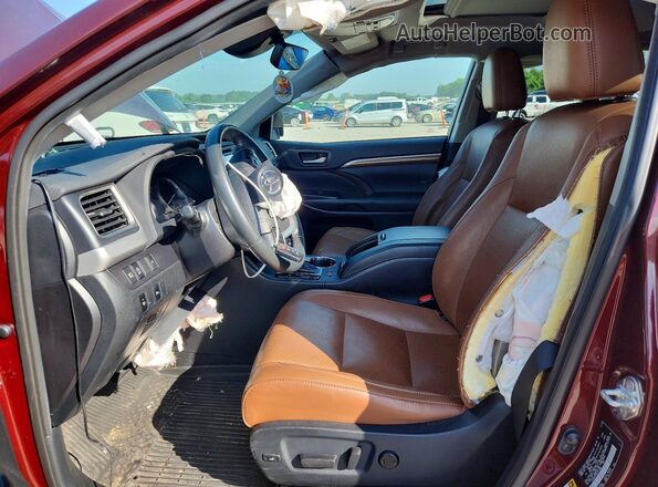 5TDDZRFH2KS711966 2019 TOYOTA HIGHLANDER Maroon Սալոնի դիմացի տեսք