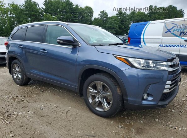 5TDDZRFH3HS478687 2017 TOYOTA HIGHLANDER Blue Delantero derecho