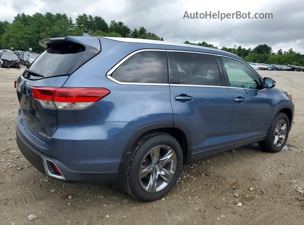 5TDDZRFH3HS478687 2017 TOYOTA HIGHLANDER Blue Trasero derecho