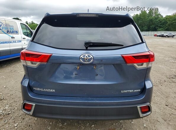 5TDDZRFH3HS478687 2017 TOYOTA HIGHLANDER Blue Vista trasera