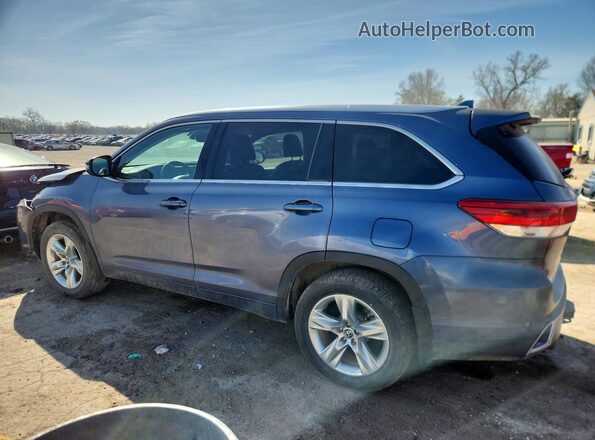 5TDDZRFH5JS816712 2018 TOYOTA HIGHLANDER Синий Задняя левая четверть