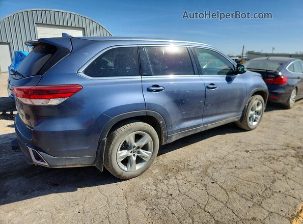 5TDDZRFH5JS816712 2018 TOYOTA HIGHLANDER Синий Задняя правая четверть