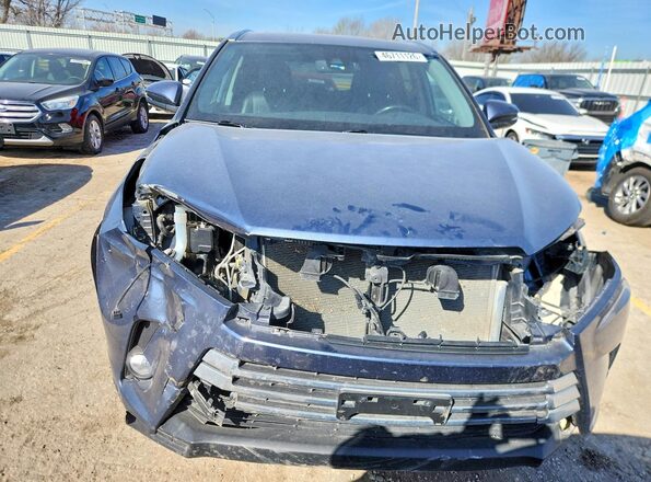 5TDDZRFH5JS816712 2018 TOYOTA HIGHLANDER Синий Вид спереди