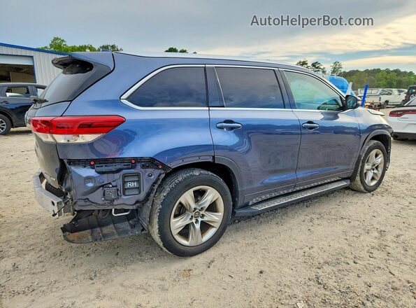 5TDDZRFH6HS374212 2017 TOYOTA HIGHLANDER Blue Rear right