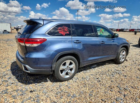 5TDDZRFH6JS802723 2018 TOYOTA HIGHLANDER Blue უკანა მარჯვენა