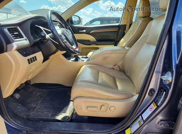 5TDDZRFH6JS802723 2018 TOYOTA HIGHLANDER Blue წინა სალონის ხედი