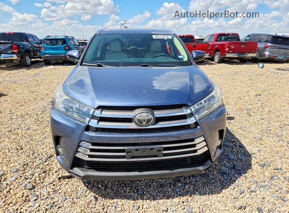 5TDDZRFH6JS802723 2018 TOYOTA HIGHLANDER Blue წინა ხედი