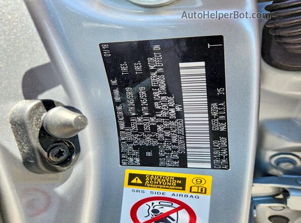 5TDDZRFH7JS826853 2018 TOYOTA HIGHLANDER Silver Панорамний вид салону 360°