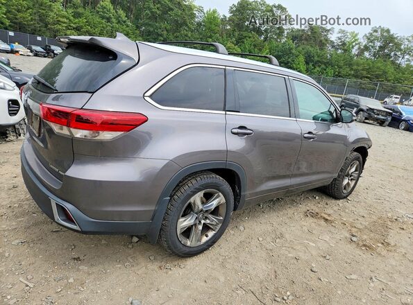 5TDDZRFH8JS885782 2018 TOYOTA HIGHLANDER Gray Հետևի աջ