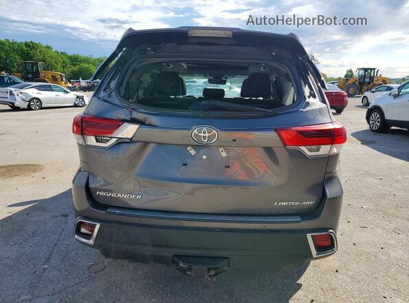 5TDDZRFH8KS995474 2019 TOYOTA HIGHLANDER Серый Вид сзади