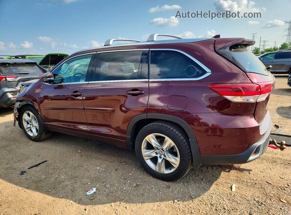 5TDDZRFHXJS888408 2018 TOYOTA HIGHLANDER Burgundy Tył lewy