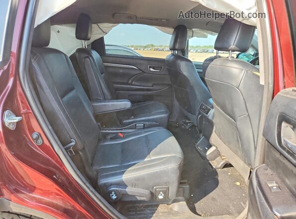 5TDDZRFHXJS888408 2018 TOYOTA HIGHLANDER Burgundy Widok tylnych siedzeń