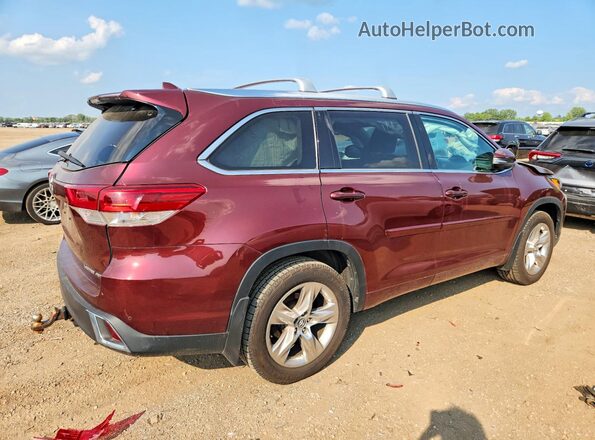 5TDDZRFHXJS888408 2018 TOYOTA HIGHLANDER Burgundy Tył prawy