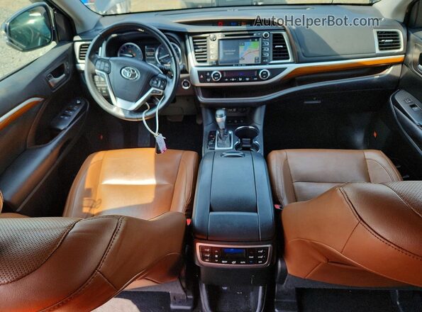 5TDDZRFHXKS918573 2019 TOYOTA HIGHLANDER Black Առջևի վահանակի տեսք