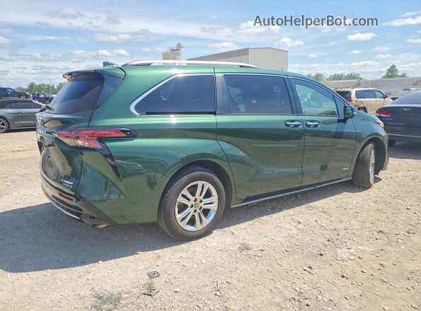 5TDESKFC3MS007573 2021 TOYOTA SIENNA Green Հետևի աջ