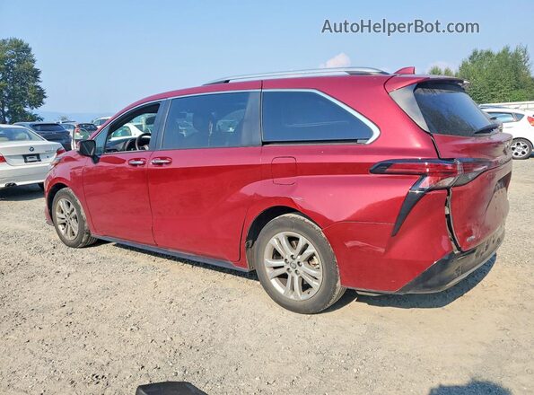 5TDESKFC3NS052952 2022 TOYOTA SIENNA Red Задня ліва чверть