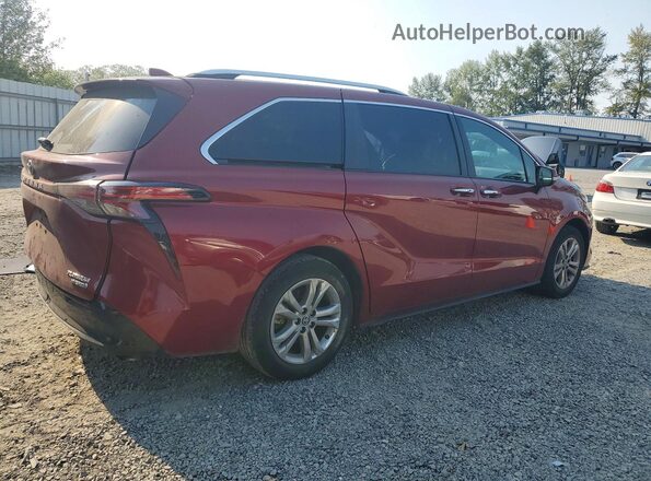 5TDESKFC3NS052952 2022 TOYOTA SIENNA Red Задня права чверть