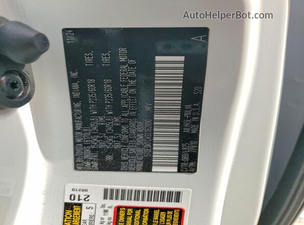 5TDESKFC4SS162890 2025 TOYOTA SIENNA White Շարժիչի բաժամունքի տեսք