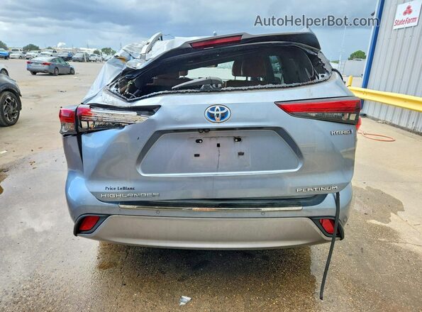 5TDFARAH9MS011565 2021 TOYOTA HIGHLANDER Синий Вид сзади
