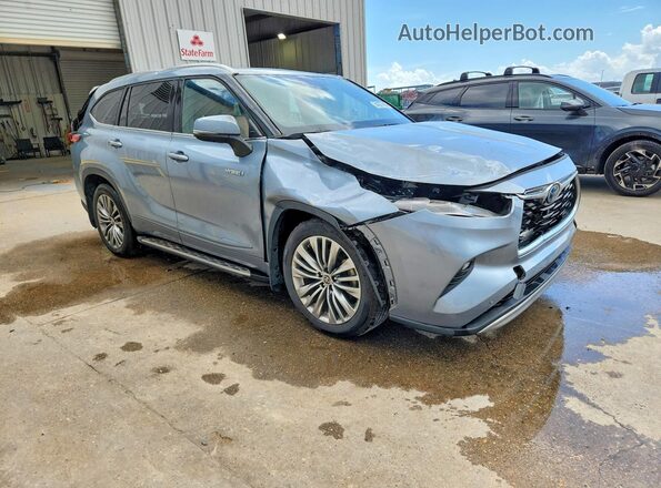 5TDFARAH9MS011565 2021 TOYOTA HIGHLANDER Синий Передняя правая четверть