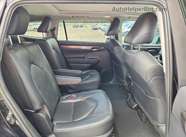 5TDFZRAH6LS021347 2020 TOYOTA HIGHLANDER Black Vista de los asientos traseros